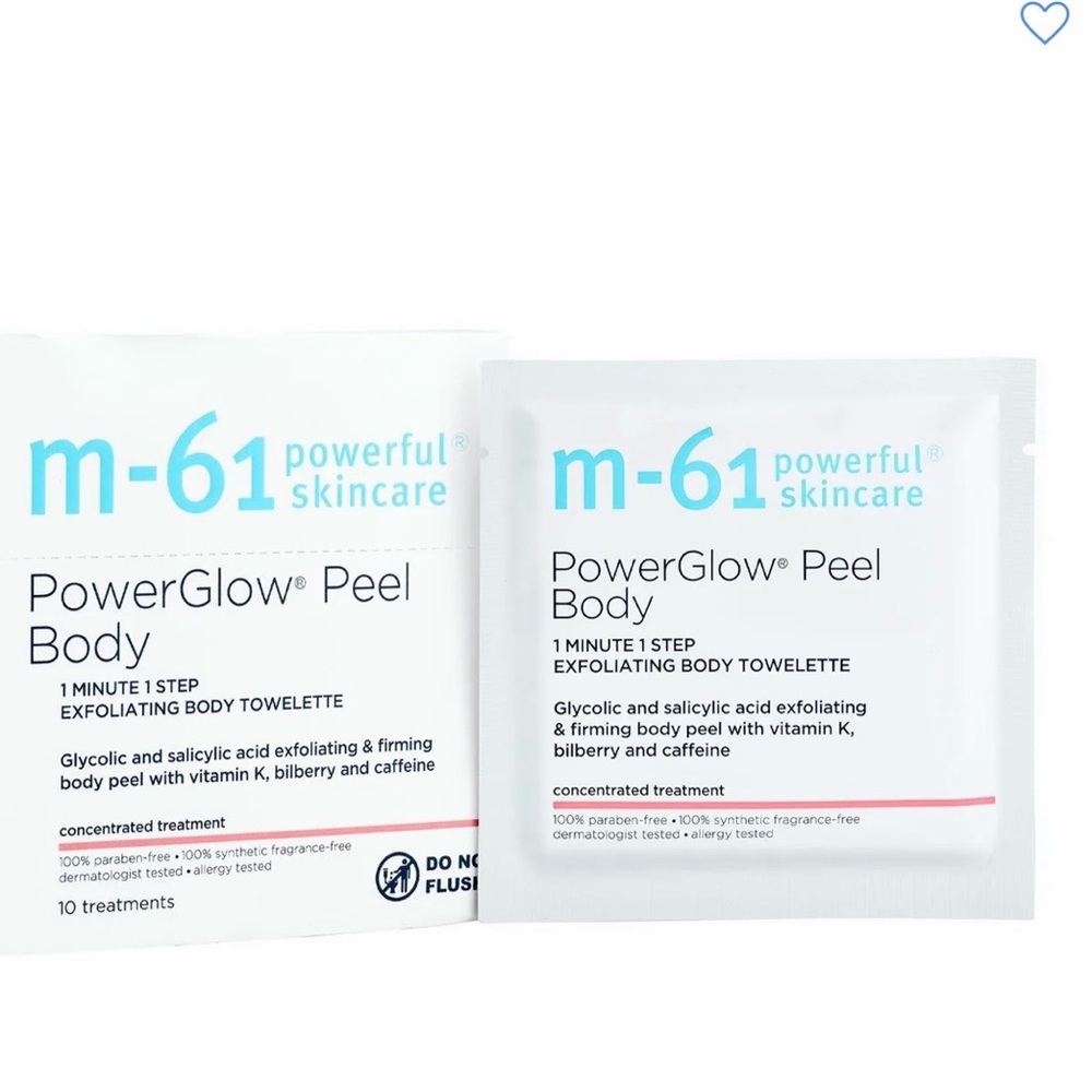 NEW PowerGlow Peel Body Exfoliating Towelette - White